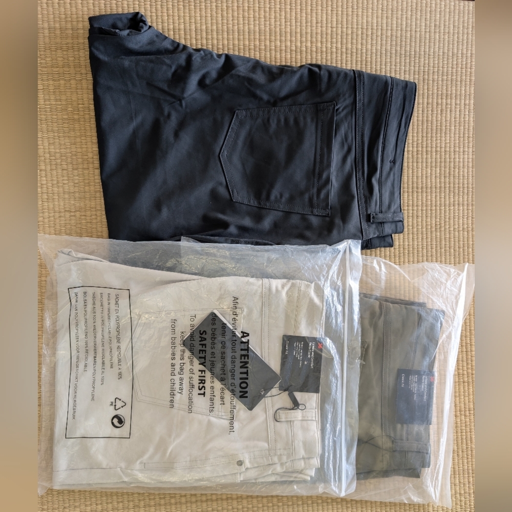 3-Pack Lole ABC Slim-Fit 5-Pocket Pant 36x29L Warpstreme Lulu Black